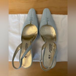 St. John VTG Blue Bridal Slingback Heels | 6.5